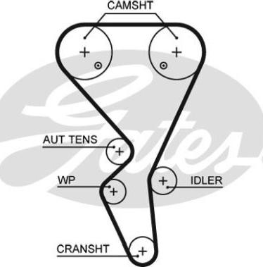 GATES 76134X1XS - Зубчатый ремень ГРМ abcparts.ee