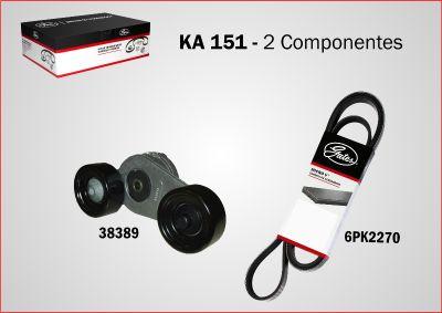 GATES KA151 - Поликлиновый ременный комплект abcparts.ee