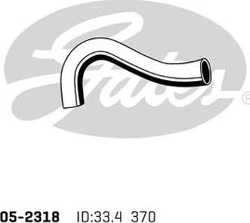 GATES 05-2318 - Шланг радиатора abcparts.ee