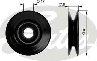 GATES T38037 - Направляющий ролик, клиновой ремень abcparts.ee
