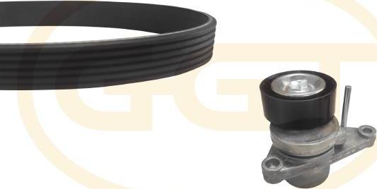 GGT KSPA225A - Комплект зубчатого ремня ГРМ abcparts.ee