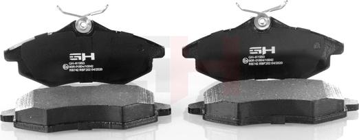 GH GH-411950 - Тормозные колодки, дисковые, комплект abcparts.ee