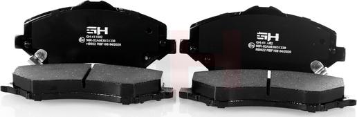 GH GH-411602 - Тормозные колодки, дисковые, комплект abcparts.ee