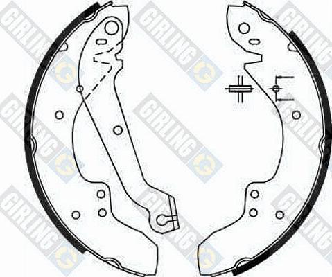 Girling 5161671 - Комплект тормозных колодок, барабанные abcparts.ee
