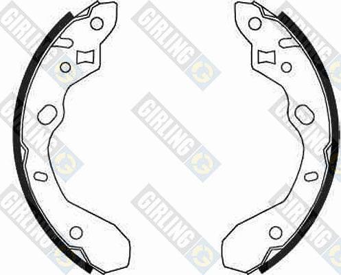 Girling 5186619 - Комплект тормозных колодок, барабанные abcparts.ee