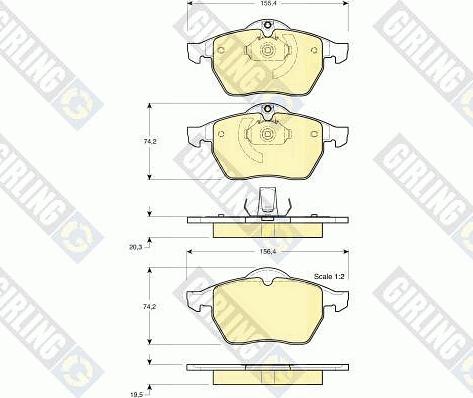Girling 6411822 - Дисковый тормозной механизм, комплект abcparts.ee