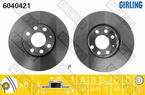 Girling 6040421 - Тормозной диск abcparts.ee