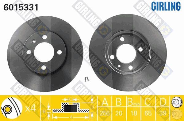 Girling 6015331 - Тормозной диск abcparts.ee