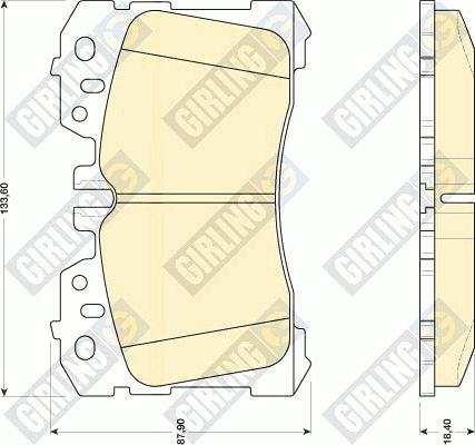 Girling 6134739 - Тормозные колодки, дисковые, комплект abcparts.ee