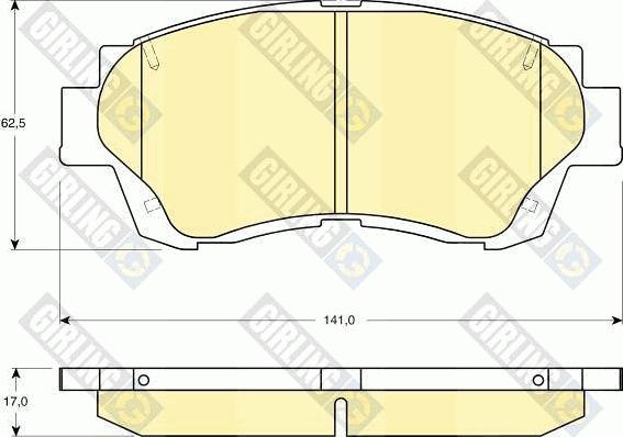 Girling 6131559 - Тормозные колодки, дисковые, комплект abcparts.ee