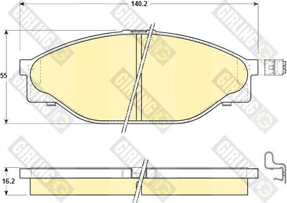 Girling 6131099 - Тормозные колодки, дисковые, комплект abcparts.ee