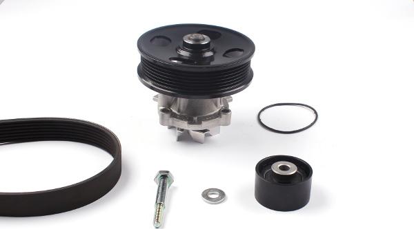 GK K980804E - Водяной насос + комплект ручейковых ремней abcparts.ee