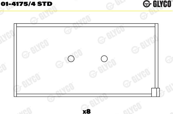 Glyco 01-4175/4 STD - Шатунный подшипник abcparts.ee