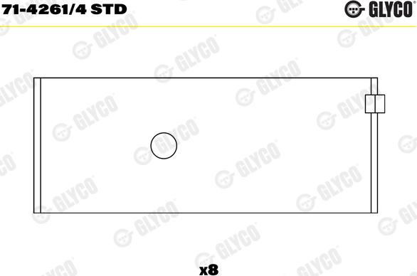 Glyco 71-4261/4 STD - Шатунный подшипник abcparts.ee