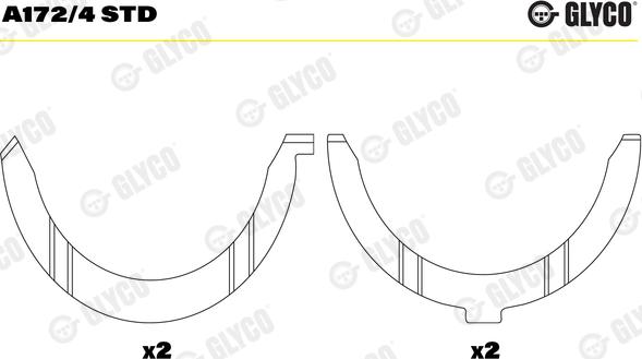Glyco A172/4 STD - Упорная шайба, коленчатый вал abcparts.ee