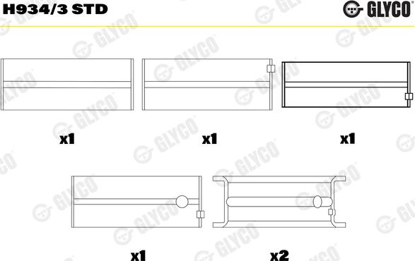 Glyco H934/3 STD - Подшипник коленвала abcparts.ee