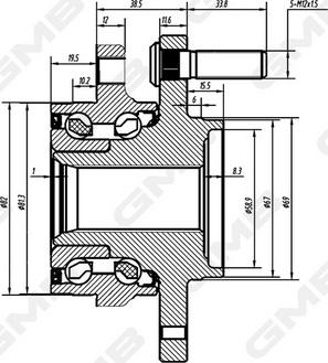 GMB GH34880 - Ступица колеса, поворотный кулак abcparts.ee