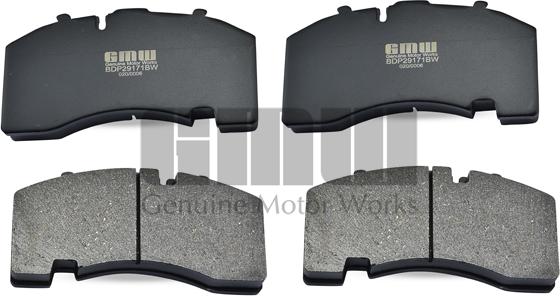 GMW BDP29171BW - Тормозные колодки, дисковые, комплект abcparts.ee