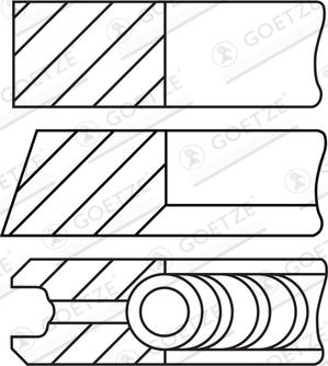 Goetze Engine 08-449700-10 - Kolvirõngakomplekt abcparts.ee