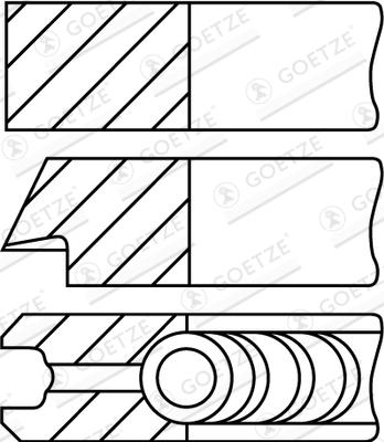 Goetze Engine 08-449705-00 - Kolvirõngakomplekt abcparts.ee
