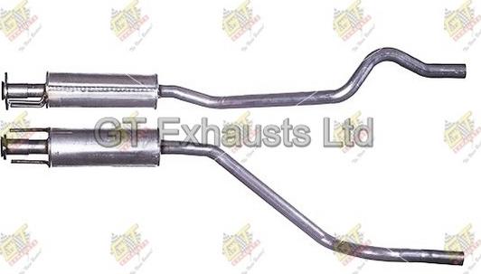 GT Exhausts GGM025 - Средний глушитель выхлопных газов abcparts.ee