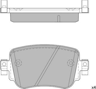 Hagen GP1900 - Тормозные колодки, дисковые, комплект abcparts.ee