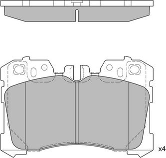 Hagen GP1496 - Тормозные колодки, дисковые, комплект abcparts.ee
