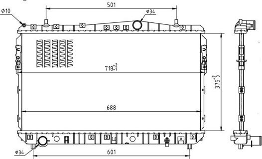 Hart 608 097 - Радиатор, охлаждение двигателя abcparts.ee