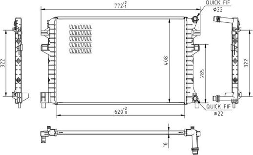 Hart 623 812 - Радиатор, охлаждение двигателя abcparts.ee