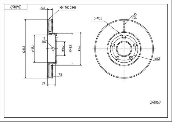 Hart 241 069 - Тормозной диск abcparts.ee
