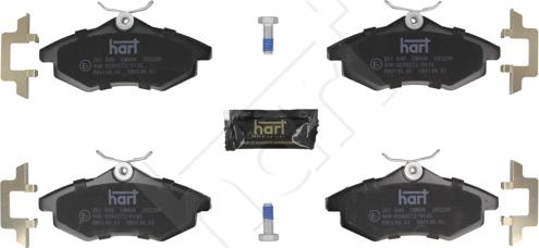 Hart 261 848 - Тормозные колодки, дисковые, комплект abcparts.ee