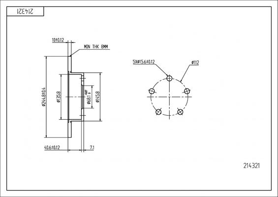 Hart 214 321 - Тормозной диск abcparts.ee