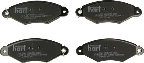 Hart 215 939 - Тормозные колодки, дисковые, комплект abcparts.ee
