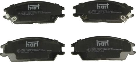 Hart 215 253 - Тормозные колодки, дисковые, комплект abcparts.ee