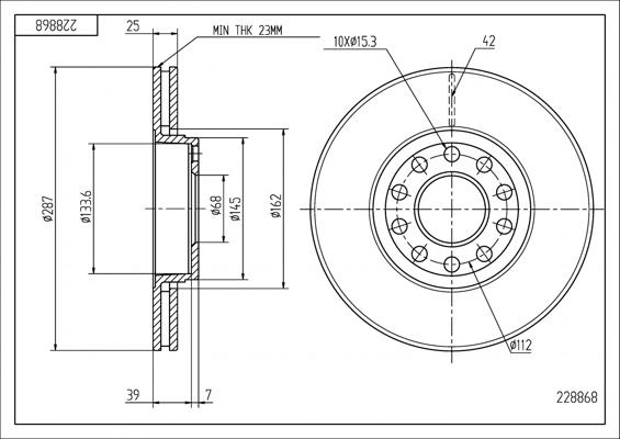 Hart 228 868 - Тормозной диск abcparts.ee