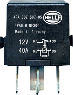 HELLA 4RA 007 507-051 - Реле, рабочий ток abcparts.ee