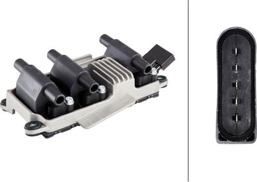 HELLA 5DA 358 057-291 - Катушка зажигания abcparts.ee