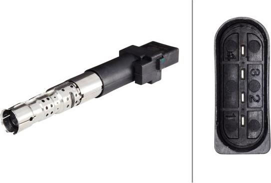 HELLA 5DA 358 000-001 - Катушка зажигания abcparts.ee