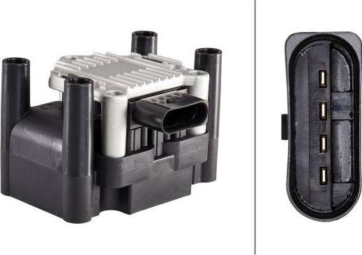 HELLA 5DA 358 000-171 - Катушка зажигания abcparts.ee