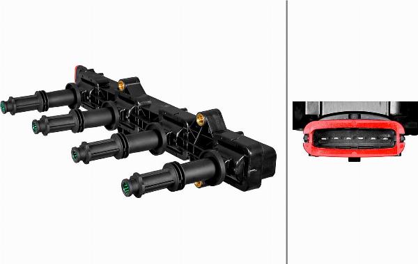 HELLA 5DA 358 290-391 - Катушка зажигания abcparts.ee