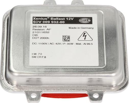 HELLA 5DV 009 932-001 - Предвключенный прибор, газоразрядная лампа abcparts.ee