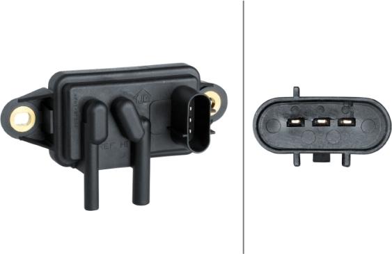 HELLA 6PP 009 409-411 - Датчик, давление выхлопных газов abcparts.ee