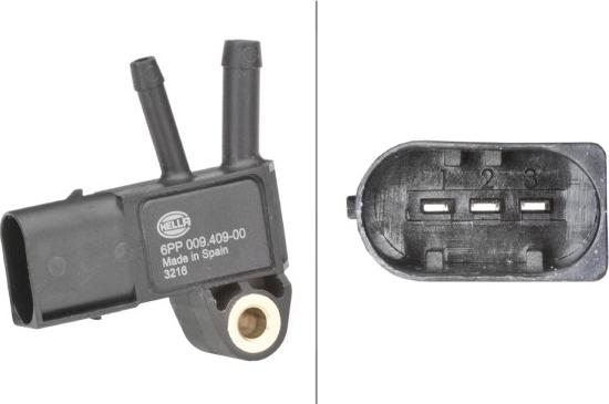 HELLA 6PP 009 409-001 - Датчик, давление выхлопных газов abcparts.ee