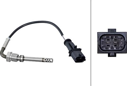 HELLA 6PT010 376-361 - Датчик, температура выхлопных газов abcparts.ee