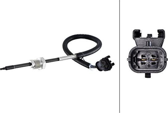 HELLA 6PT 358 181-921 - Датчик, температура выхлопных газов abcparts.ee