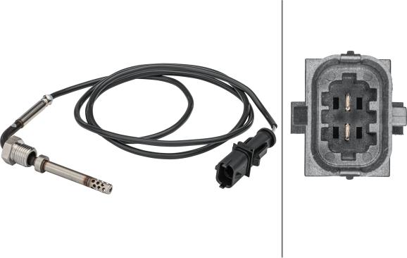 HELLA 6PT 358 181-491 - Датчик, температура выхлопных газов abcparts.ee