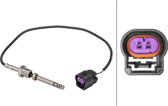 HELLA 6PT 358 181-701 - Датчик, температура выхлопных газов abcparts.ee