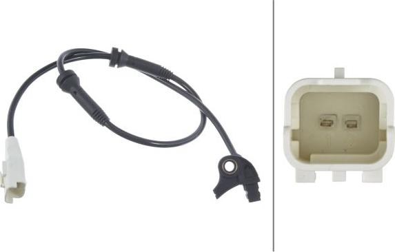 HELLA 6PU 009 106-371 - ABS датчик, частота вращения колеса abcparts.ee