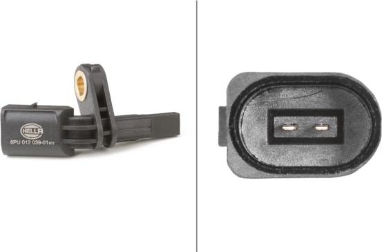 HELLA 6PU 012 039-011 - ABS датчик, частота вращения колеса abcparts.ee