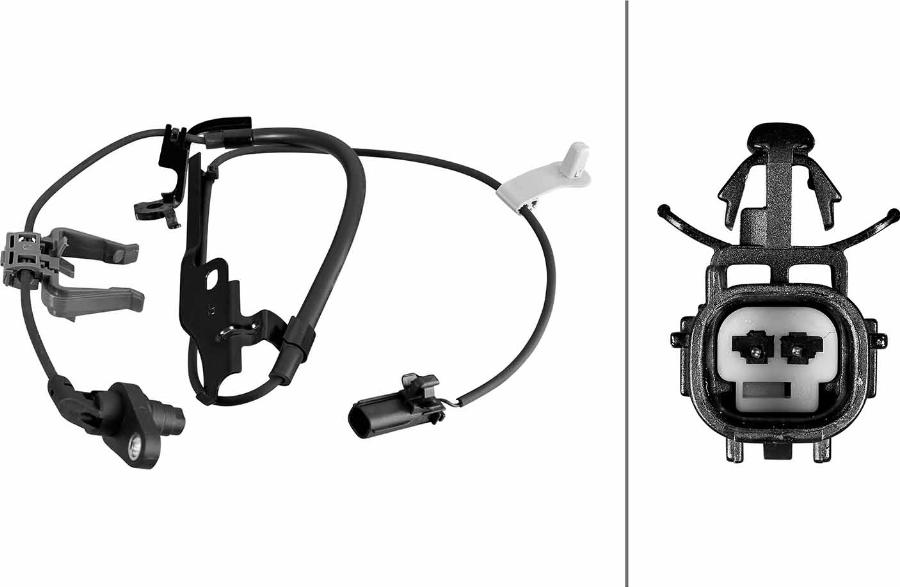 HELLA 6PU 358 219-121 - ABS датчик, частота вращения колеса abcparts.ee